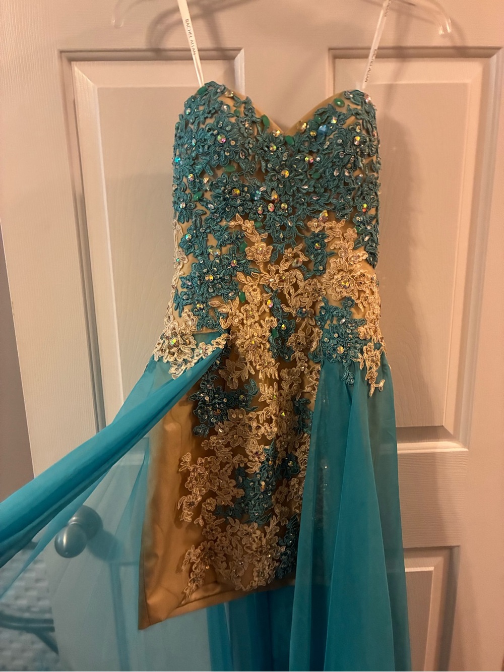 Rachel Allan Gold and Blue Formal